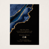 ブルーと金ゴールドアジェートネックレス表示カード (裏面)