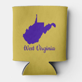 ブルーと金ゴールドウェストバージニア 缶クーラー