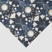 ブルーと金ゴールドエレガントアールヌーボームーンデクページ 薄葉紙 (詳細)