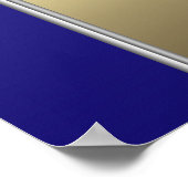 ブルーと金ゴールドクラウンプリンスベビーシャワーバナー ポスター (角)