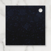 ブルーと金ゴールドクリスマスバウブルキンセアニェラ フェイバータグ (裏面)