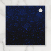 ブルーと金ゴールドクリスマスバウブルキンセアニェラ フェイバータグ (裏面)