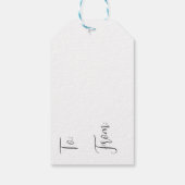 ブルーと金ゴールドクリスマス雪だるまギフトラベル ギフトタグ (裏面)