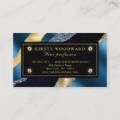 ブルーと金ゴールドグラムティアーズ《写真》ぼけ味 名刺 (裏面)