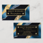 ブルーと金ゴールドグラムティアーズ《写真》ぼけ味 名刺 (正面/裏面)