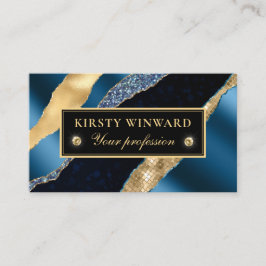 ブルーと金ゴールドグラムティアーズ《写真》ぼけ味 名刺