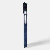 ブルーと金ゴールドグリッタースクールサッカーチームカラー Case-Mate iPhoneケース (裏面 / 左)