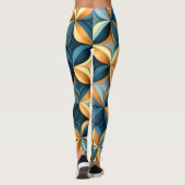 ブルーと金ゴールドジオヨガパンツ レギンス (裏面)