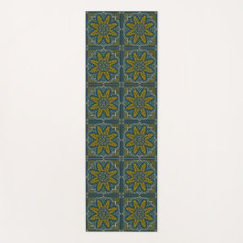 ブルーと金ゴールドスターポイントデコ ヨガマット