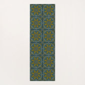 ブルーと金ゴールドスターポイントデコ ヨガマット (裏面)