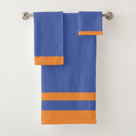 ブルーと金ゴールドスポーツチームカラーバスタオルセット バスタオルセット (インサイチュ)