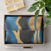 ブルーと金ゴールドタイガーシリーズデザイン2 薄葉紙 (ギフト)