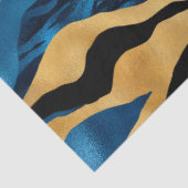 ブルーと金ゴールドタイガーシリーズデザイン2 薄葉紙 (詳細)