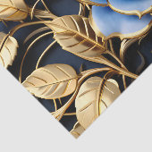 ブルーと金ゴールドバラアールヌーボー 薄葉紙 (詳細)