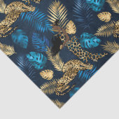 ブルーと金ゴールドヒョウ系デザイン8ティッシュペーパー 薄葉紙 (詳細)