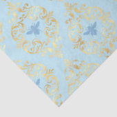 ブルーと金ゴールドビーズシリーズデザイン#5 薄葉紙 (詳細)