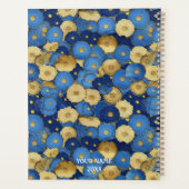 ブルーと金ゴールドフローラ千代上プランナー プランナー手帳 (裏面)