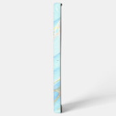 ブルーと金ゴールドプリントサマーモダン名前をカスタムする SAMSUNG GALAXYケース (左側面)