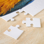 ブルーと金ゴールドマコー ジグソーパズル (側面)