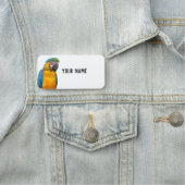 ブルーと金ゴールドマコー 名札 (インサイチュ)