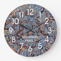 ブルーと金ゴールドマーリング紙と名前