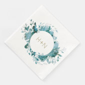 ブルーと金ゴールドモダンミニマルブライダルシャワー (コーナー)