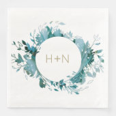 ブルーと金ゴールドモダンミニマルブライダルシャワー (正面)