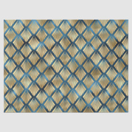 ブルーと金ゴールドレオパードデザイン10 薄葉紙