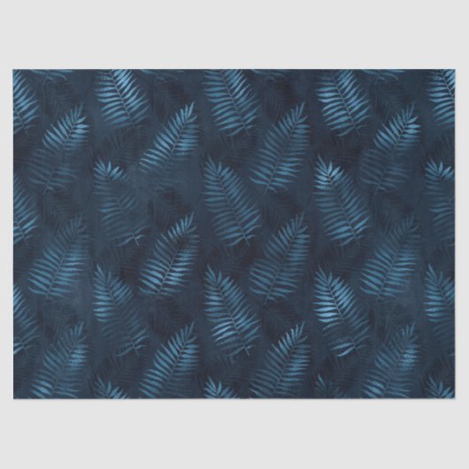 ブルーと金ゴールドレオパードデザイン12 薄葉紙 (正面)