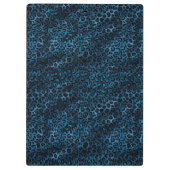 ブルーと金ゴールドレオパードデザイン3 クリップボード (裏面)