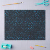 ブルーと金ゴールドレオパードデザイン5ティッシュペーパー 薄葉紙 (クラフト)