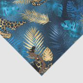 ブルーと金ゴールドレオパードデザイン6ティッシュペーパー 薄葉紙 (詳細)