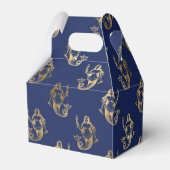 ブルーと金ゴールドヴィンテージマーメイド フェイバーボックス (裏面サイド)