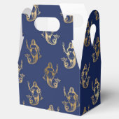 ブルーと金ゴールドヴィンテージマーメイド フェイバーボックス (オープン)