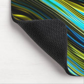 ブルーと金ゴールド抽象芸術シルクとサテン転が マウスパッド (コーナー)