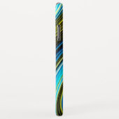 ブルーと金ゴールド抽象芸術シルクとサテン転が Case-Mate iPhoneケース (裏面/右)