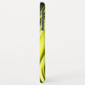 ブルーと金ゴールド抽象芸術シルクとサテン転が Case-Mate iPhoneケース (裏面/左)