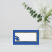 ブルーと金ゴールド結婚サッカー プレイスカード (スタンド正面)