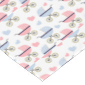 ブルーとPInkベビー乳母車テーブルクロス赤ちゃんシャワー テーブルクロス (アングル)