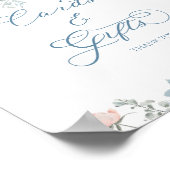 ブルーなもの ブライダルシャワーのカードとギフト ポスター (角)