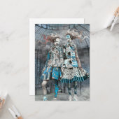 ブルーな不思議 | 白紙のグリーティングカード カード (正面/裏面インサイチュ)