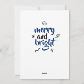 ブルーにテキサス州クリスマスツリーを走り書きする シーズンカード (裏面)