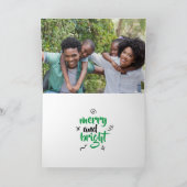 ブルーにテキサス州クリスマスツリーを走り書きする シーズンカード (内部)