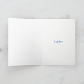 ブルーにピンクの睡蓮が元気にお尻手術 カード (内部)