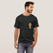 ブルーに光ろう自閉症啓発ランプパズル Tシャツ (正面フル)