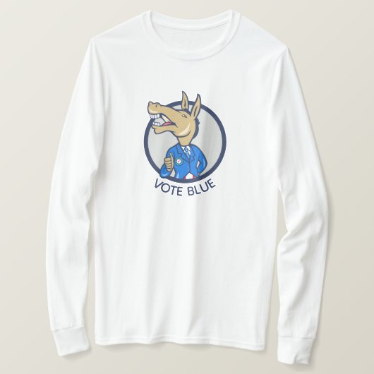 ブルーに投票 Tシャツ (デザイン正面)