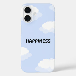 ブルーのかわいいスマホケース iPhone 16ケース