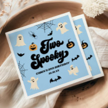 ブルーのかわいいハロウィン2歳の誕生日パーティー