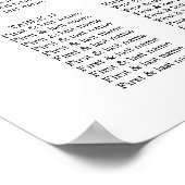 ブルーのくすんだ色調の水彩風の花と葉っぱのラスティックなデザイン ポスター (角)