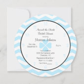 ブルーのまわりにでブライダルシャワーの招待状 招待状 (正面)